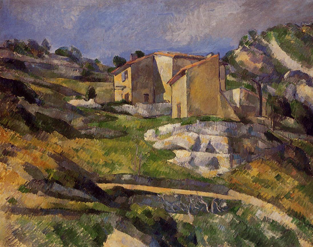 Houses in Provence - the Riaux Valley near L'Estaque - Paul Cezanne Painting